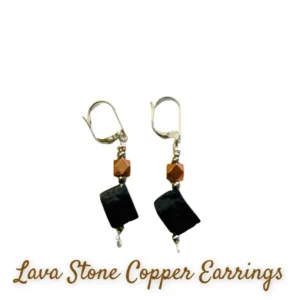Lava Stone Copper Earrings