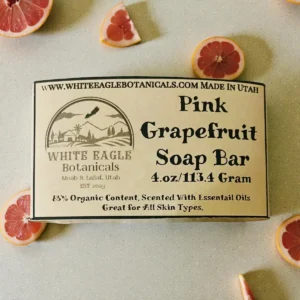 Pink Grapefruit Organic 4 oz soap bar