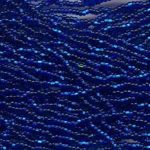 Czech DK Blue S/L Seed Bead Half Hank 11/0 Size 67300