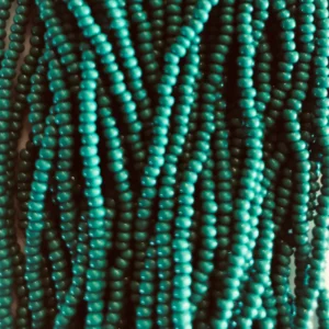 Czech Seed Bead Hanks Greens OP 11/0 Size