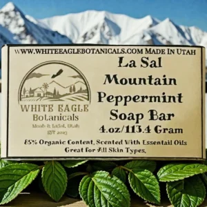 La Sal Mt Peppermint 4.oz Organic Soap Bar